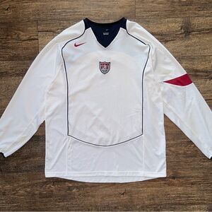 Vintage 2004 NIKE USA USMNT Long Sleeve Soccer Jersey Authentic Rare Size XL